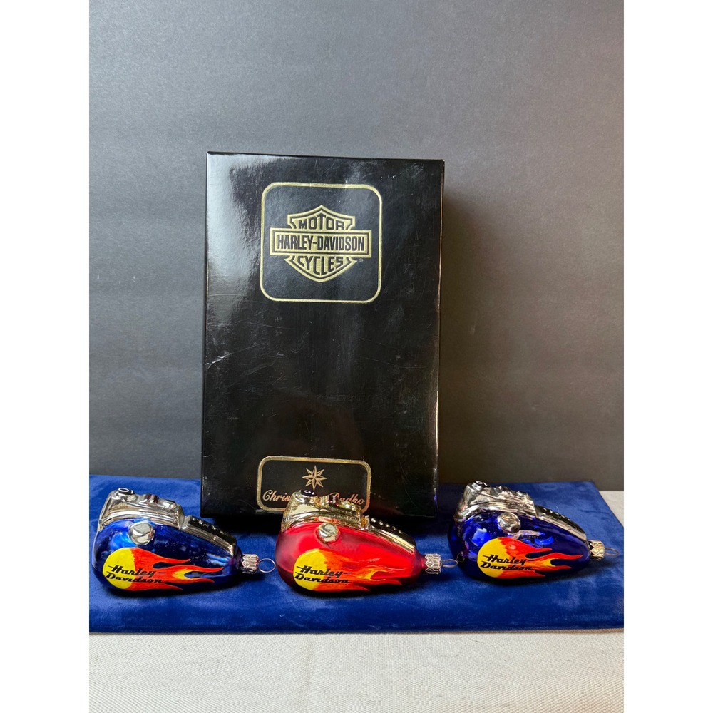 Harley Davidson Fill R Up‎ Motorcycle Gas Tank Ornament Set Christopher Radko